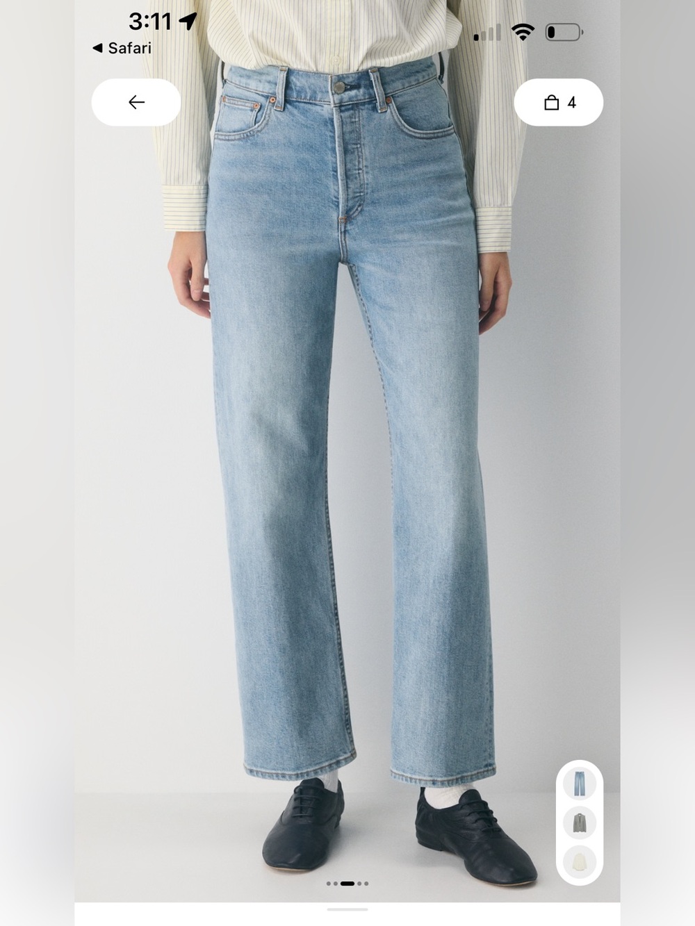 Denim Forum Light Blue Arlo Straight-Leg Jeans
